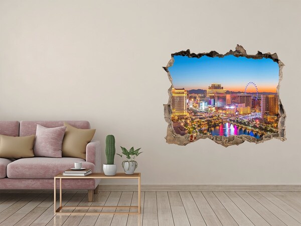 Fototapeta díra na zeď 3D Las Vegas v noci
