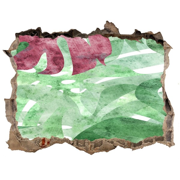 Nálepka 3D díra samolepící Tropická džungle