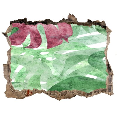 Nálepka 3D díra samolepící Tropická džungle