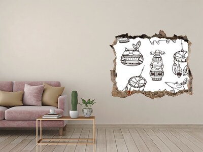 Samolepící nálepka Etnické vzory na pozadí zdi