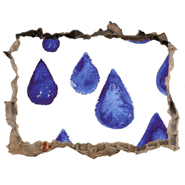 Fototapeta díra na zeď Kapky vody na zdi