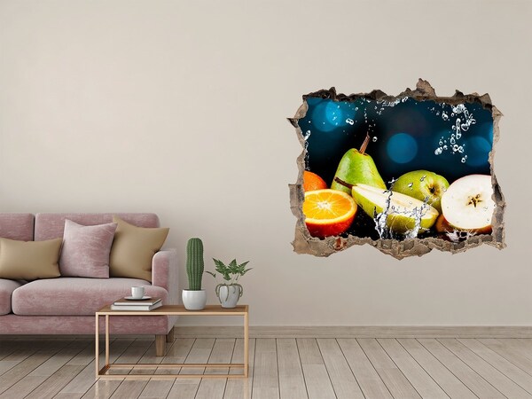 Nálepka 3D díra Ovoce a voda
