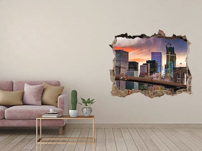 Fototapeta díra na zeď 3D Brooklynský most v New Yorku