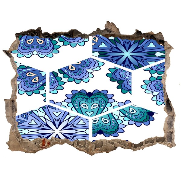 Fototapeta díra na zeď Barevný vzor na zdi