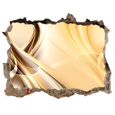 Díra 3D fototapeta nálepka Zlatá abstrakce v díře ve zdi