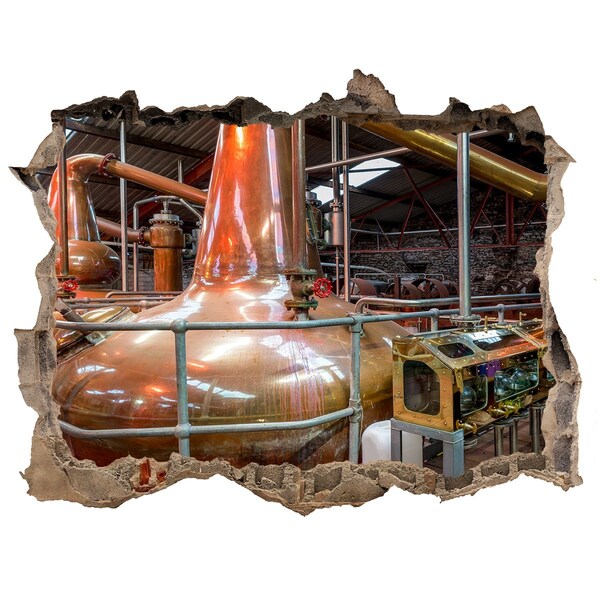 Fototapeta díra na zeď 3D Interiér palírny whisky