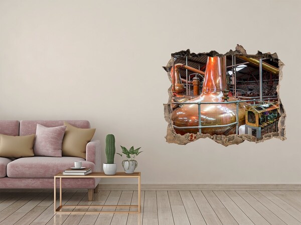 Fototapeta díra na zeď 3D Interiér palírny whisky