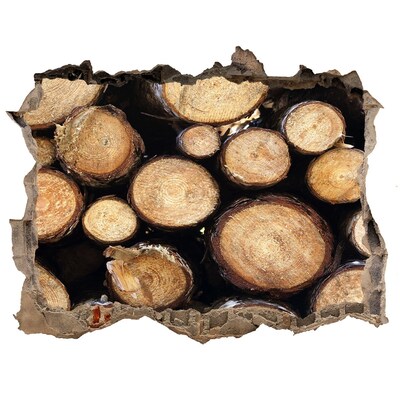 Samolepící nálepka na zeď Dřevo v díře ve zdi