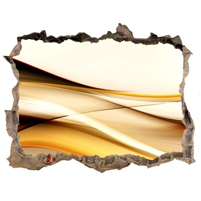 Díra 3D fototapeta nálepka Zlaté vlny v díře ve zdi