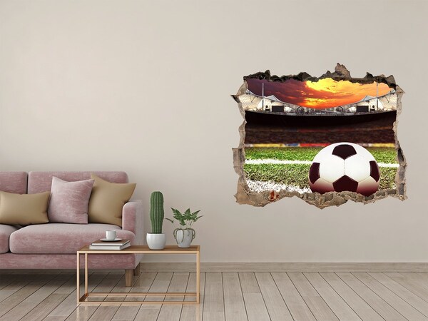 Fototapeta díra na zeď 3D Míč na stadioně