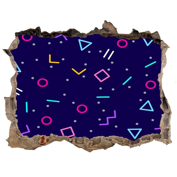 Fototapeta díra na zeď Barevný vzor na zdi