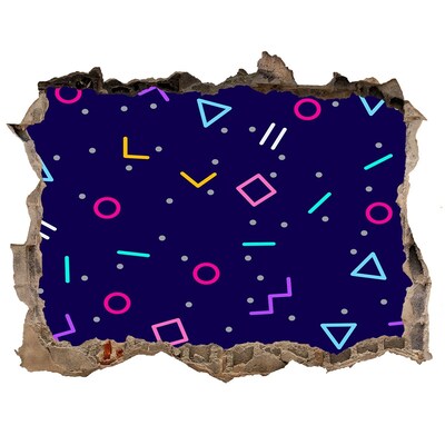 Fototapeta díra na zeď Barevný vzor na zdi