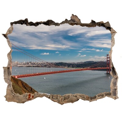 Fototapeta díra na zeď 3D Zlatá brána v San Franciscu