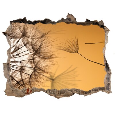 Samolepící nálepka fototapeta Díra ve zdi s jemnými rostlinnými motivy