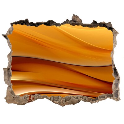 Díra 3D fototapeta nálepka Zlatá vlna ve zdi
