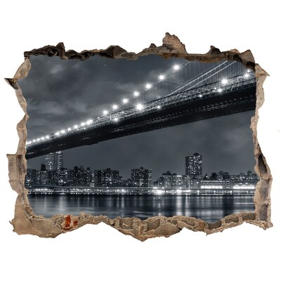 Fototapeta díra na zeď 3D Brooklynský most