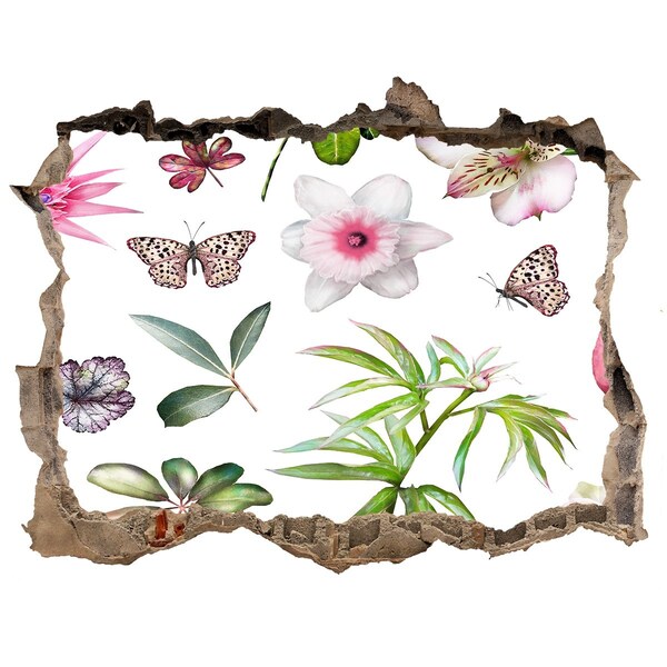 Fototapeta díra na zeď Květinový ráj za zdí