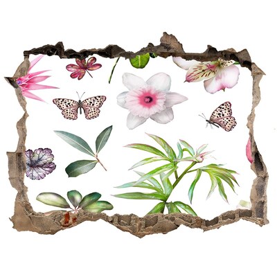 Fototapeta díra na zeď Květinový ráj za zdí