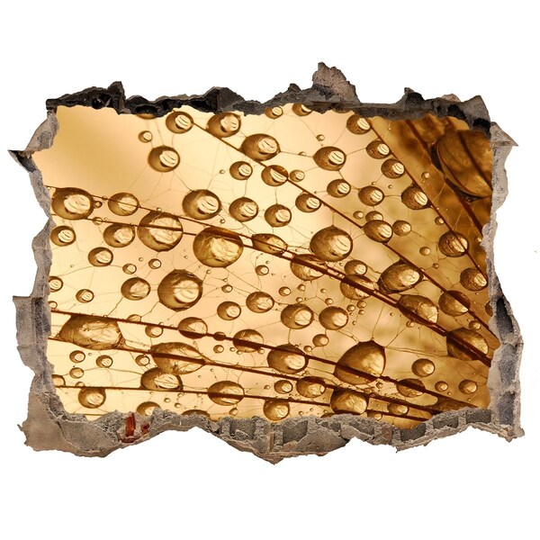 Samolepící nálepka Zlatá kapka na betonovém pozadí