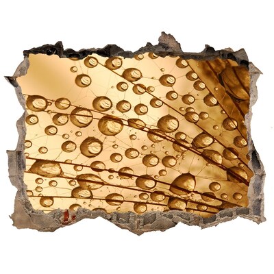 Samolepící nálepka Zlatá kapka na betonovém pozadí