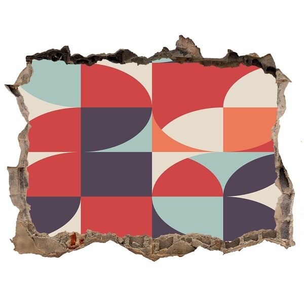 Fotoobraz díra na stěnu Geometrie v troskách