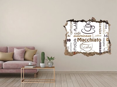 Fototapeta díra na zeď Kávový koutek