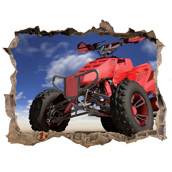 Foto fotografie díra na zeď Červený čtyřúhelník v pouštní krajině