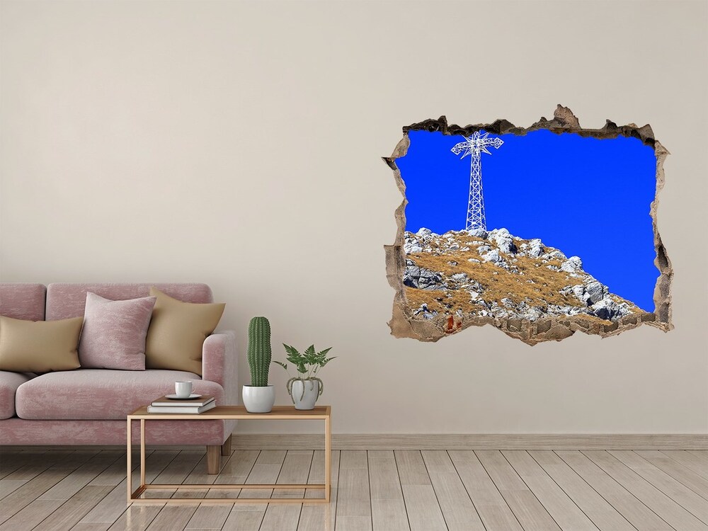 Díra 3D ve zdi nálepka Gievont Tatry