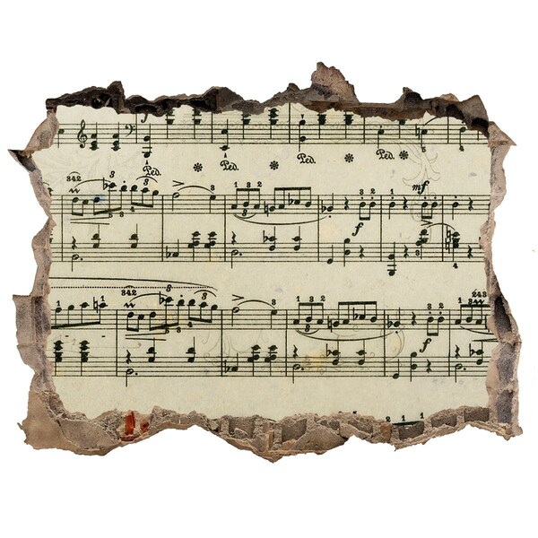 Fotoobraz díra na stěnu Hudební díra ve zdi