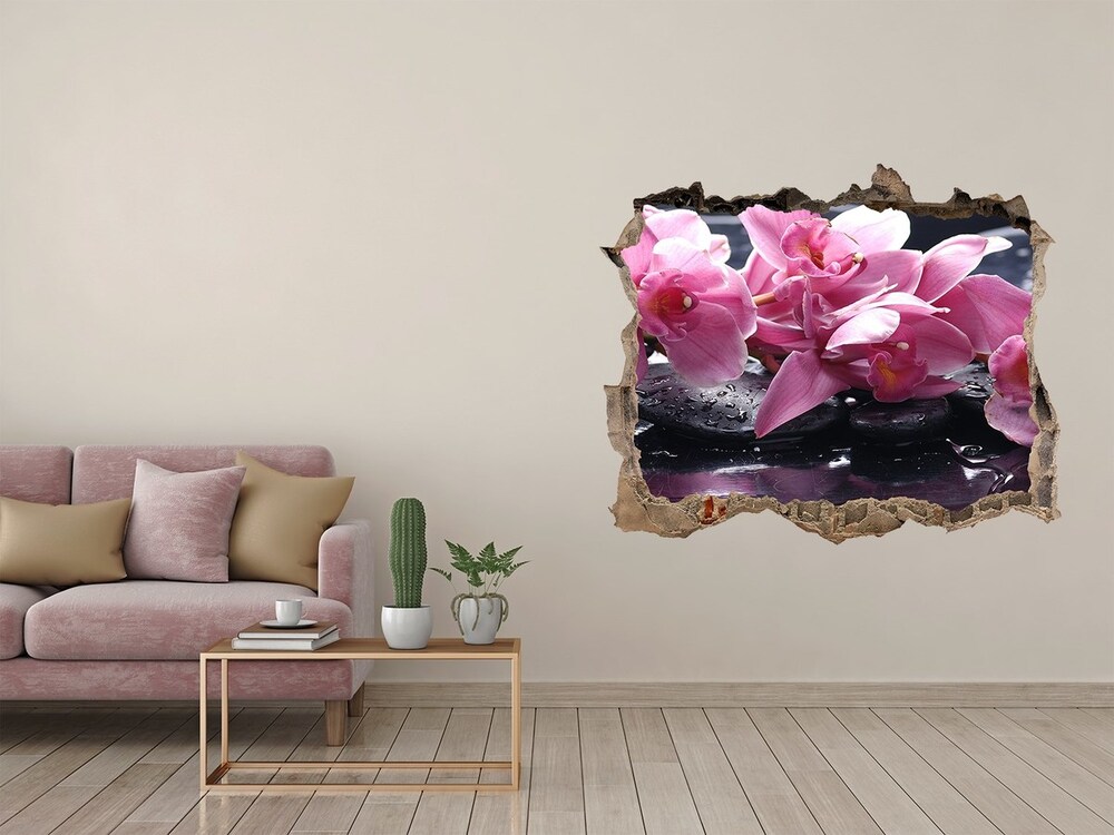 Samolepící nálepka na zeď Růžová orchidej