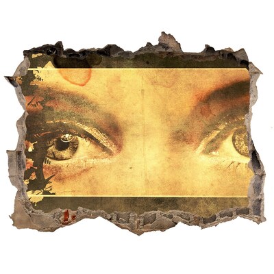 Fototapeta díra na zeď Oči zpoza zdi