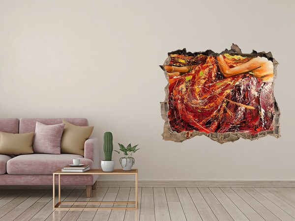 Díra 3D fototapeta nálepka Ponořený svět barev