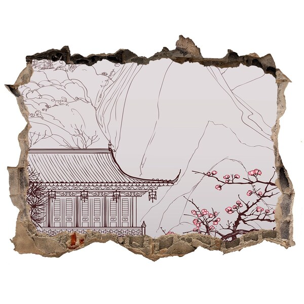 Díra 3D fototapeta nálepka Ponoření se do asijské architektury