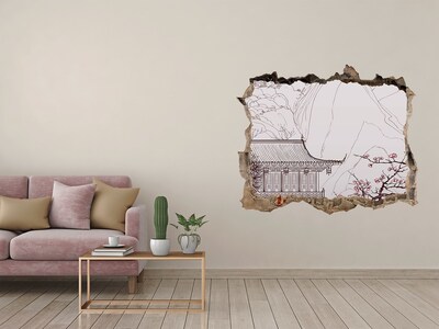 Díra 3D fototapeta nálepka Ponoření se do asijské architektury