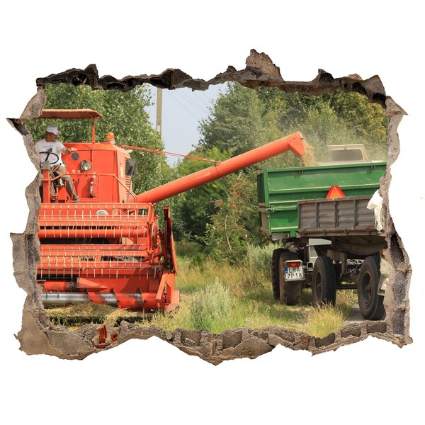 Foto fotografie díra na zeď Zemědělské stroje v akci
