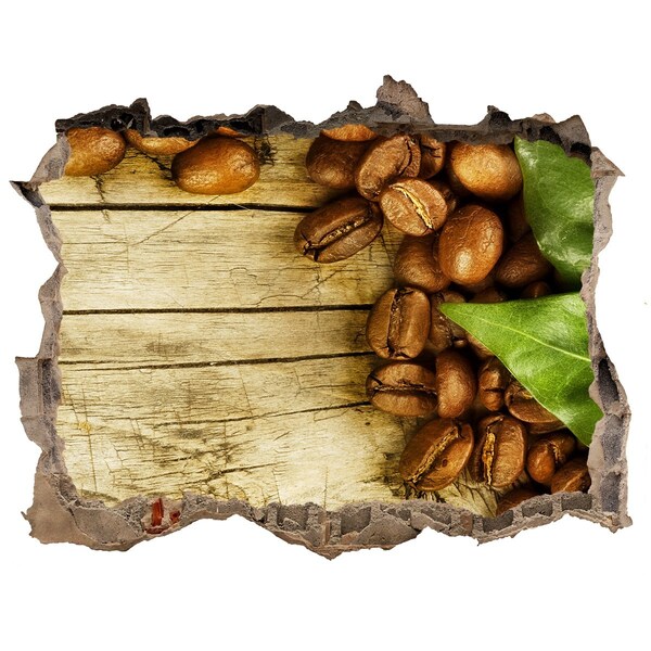 Nálepka 3D díra Káva v betonové díře