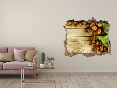 Nálepka 3D díra Káva v betonové díře