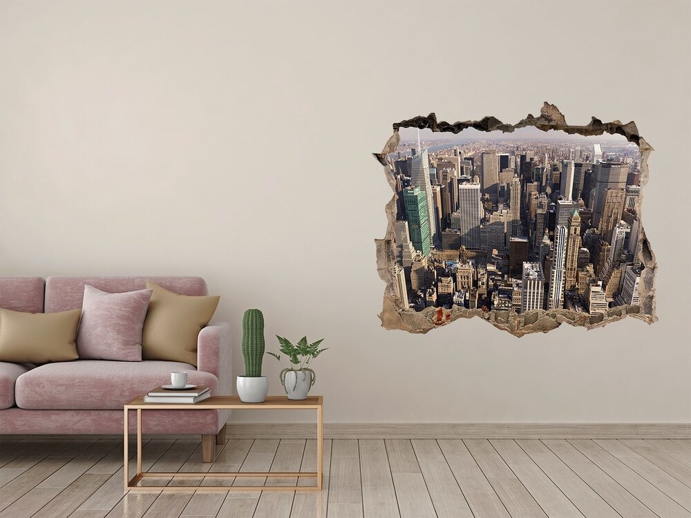 Fototapeta díra na zeď 3D New York z ptačího pohledu