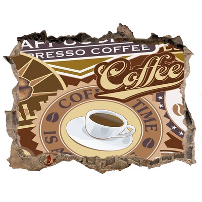 Fototapeta díra na zeď Potěšení z kávy