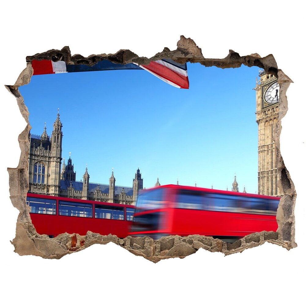 Foto fotografie díra na zeď Autobus v Londýně