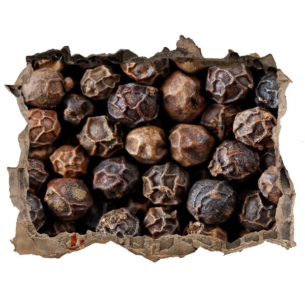 Nálepka 3D díra na zeď Zlaté koření v díře ve zdi