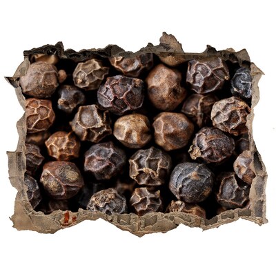 Nálepka 3D díra na zeď Zlaté koření v díře ve zdi