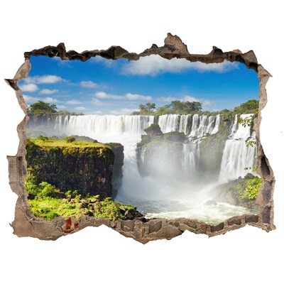 Díra 3D ve zdi nálepka Iguazu Falls