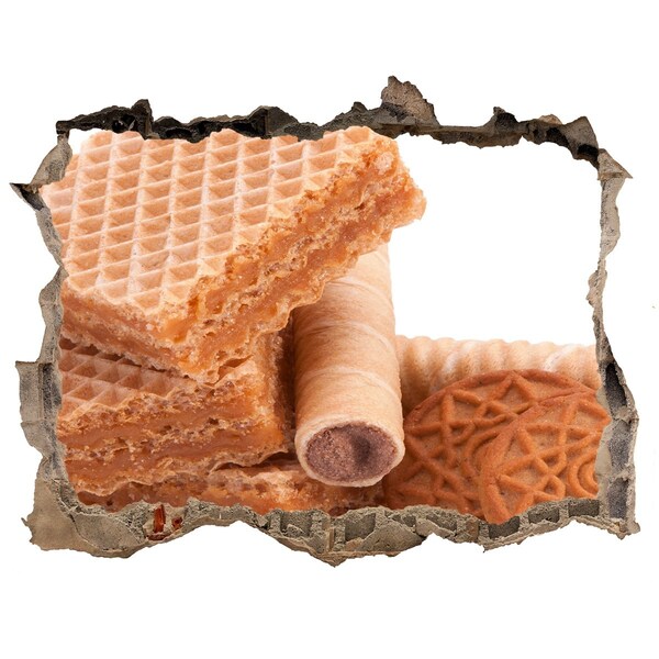 Nálepka 3D díra na zeď Sladkosti