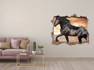 Díra 3D fototapeta na stěnu Cválající kůň