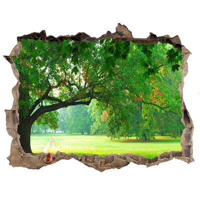 Samolepící nálepka fototapeta Zelený park na slunci