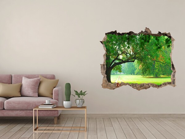 Samolepící nálepka fototapeta Zelený park na slunci