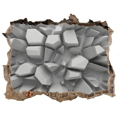 Díra 3D fototapeta nálepka Rozbitá křišťálová zeď