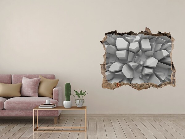Díra 3D fototapeta nálepka Rozbitá křišťálová zeď