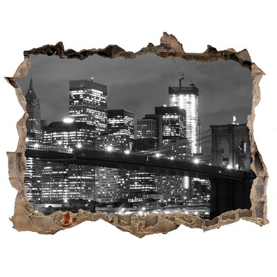 Fototapeta díra na zeď 3D Pohled na New York v noci